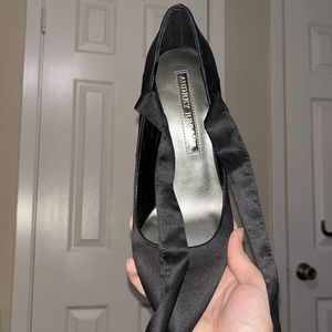 Audrey Brooke Black Suede Pointed Toe Heels. Never worn. Box included.
